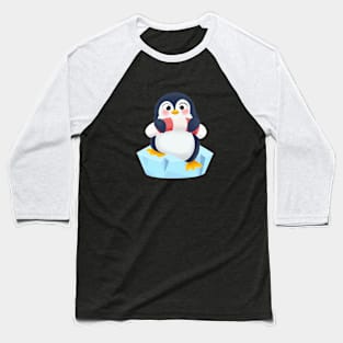 Cute Penguin First time Swimming Baseball T-Shirt